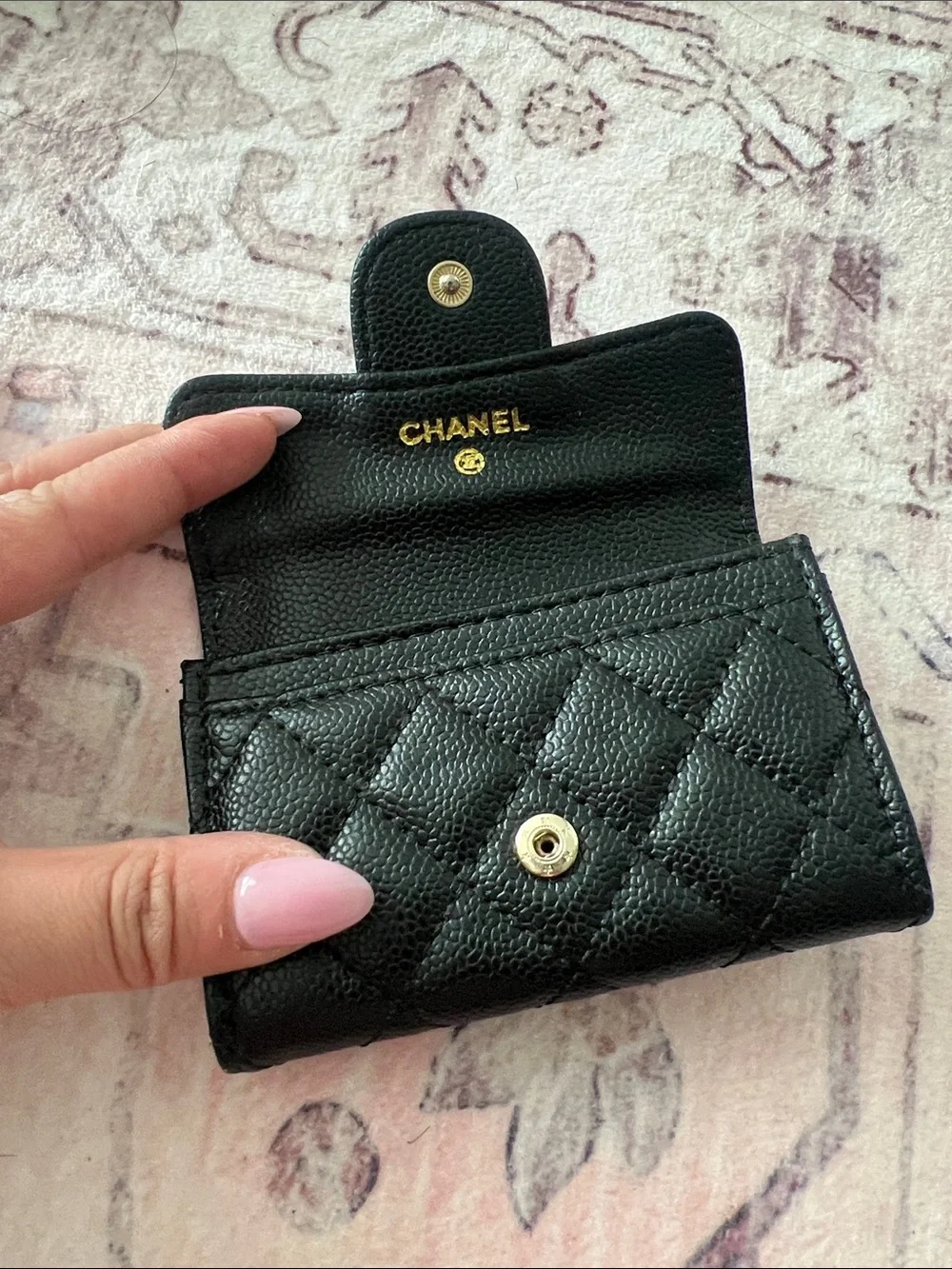 Quilted Leather cc Card Holder